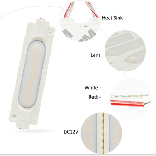 Світлодіодний модуль PROLUM COB 2W (с линзой прозорою) 12V, Рожевий Фото №2