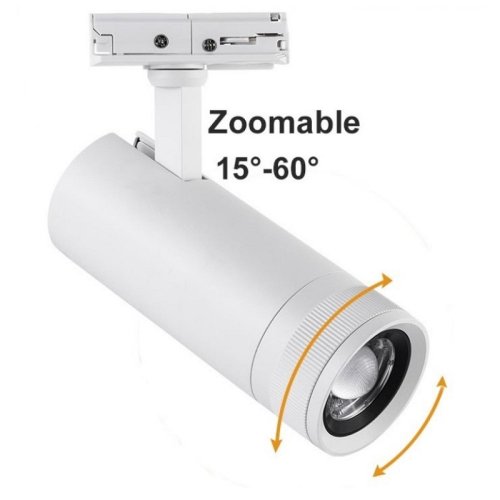 Трековый LED светильник KD-FOCUS 15W 4K WH Фото №3