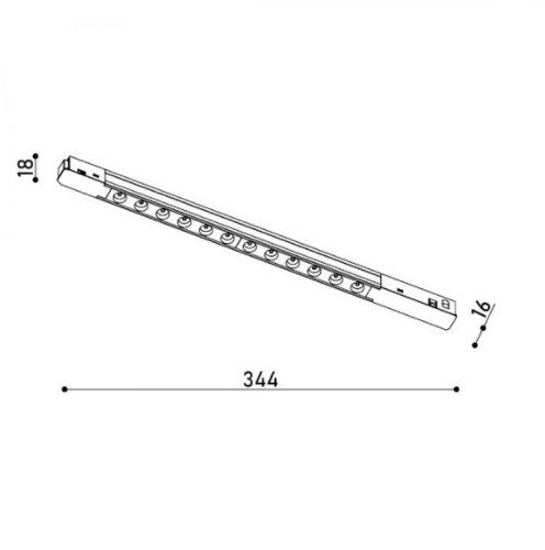 Трековый LED светильник KDMG-SLIM-LINE344 DL 12W 3K BK Фото №3