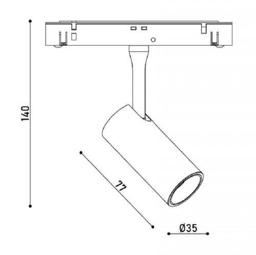 Трековый LED светильник KDMG-SPOT35 6W 3K WH Фото №3