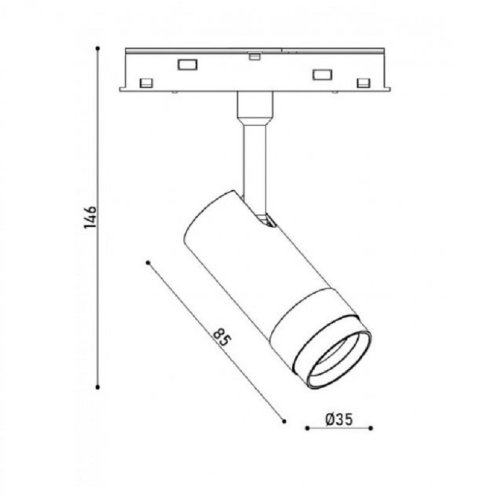 Трековый LED светильник KDMG-FOCUS35 7W 4K BK Фото №3