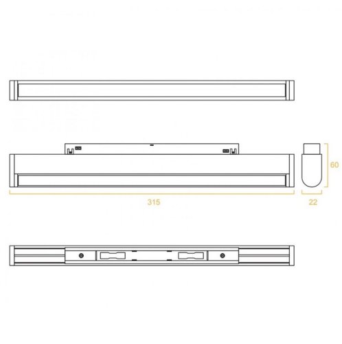 Трековый LED светильник KDMG-MOON315 12W 4K BK Фото №4