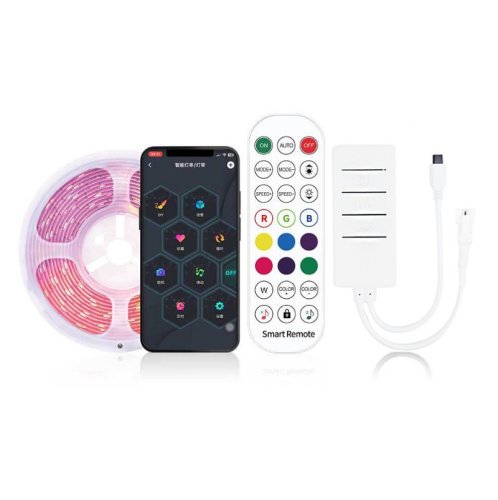 Контролер SPI; RGB; Bluetooth; 24 кнопки; 3PIN Фото №2 Контролер SPI; RGB; Bluetooth; 24 кнопки; 3PIN Фото №2