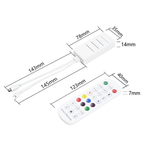 Контролер SPI; RGB; Bluetooth; 24 кнопки; 3PIN Фото №4 Контролер SPI; RGB; Bluetooth; 24 кнопки; 3PIN Фото №4