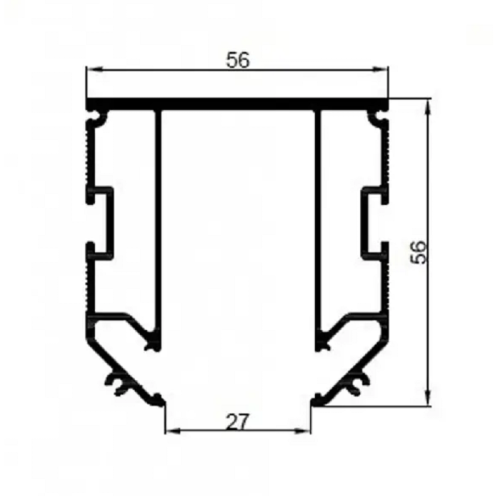 Профиль база для магнитного трека M20 в натяжной потолок под гарпун; 2M Фото №2