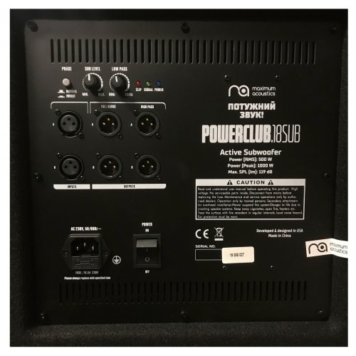 Акустична система Maximum Acoustics DiPROPOWERCLUB.1518SET Фото №7