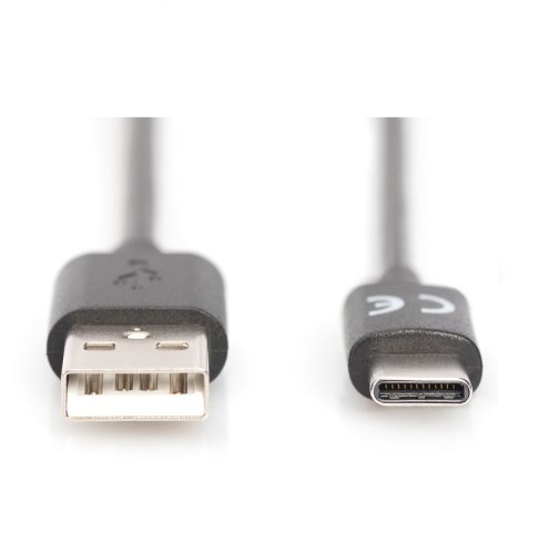 Кабель ASSMANN USB 2.0 (AM/Type-C) 1.8m, black Фото №2