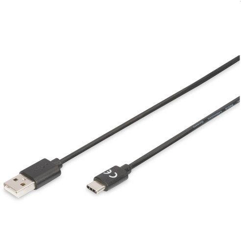 Кабель ASSMANN USB 2.0 (AM/Type-C) 1.8m, black Фото №3
