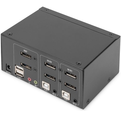 Коммутатор Desktop DisplayPort KVM, 2 Port, Dual Display, 4K Фото №4