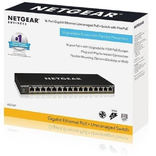 Комутатор GS316P 16xGE PoE+ (115Вт), FlexPoE Фото №5