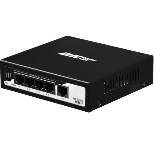 Комутатор PowerLink SP401F 5xFE (4xPoE, 1xUplink), 55Вт Фото №3
