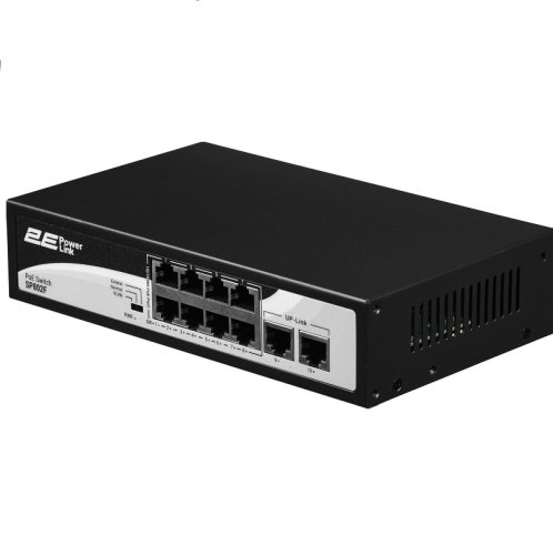 Коммутатор PowerLink SP802F 10xFE (8xPoE, 2xUplink), 96Вт Фото №3