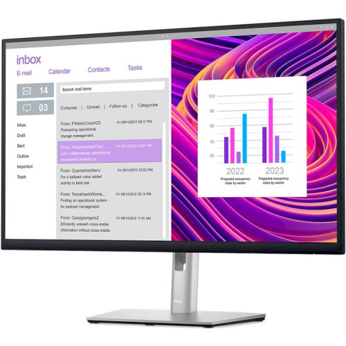 Монітор 27" P2723DE HDMI, 2xDP, USB-C, RJ-45, IPS, 2560x1440, sRGB 99%, Pivot Фото №2