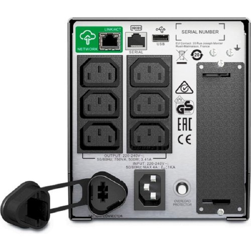 Источник бесперебойного питания Smart-UPS 750VA/500W, LCD, USB, SmartConnect, 8xC13 Фото №2