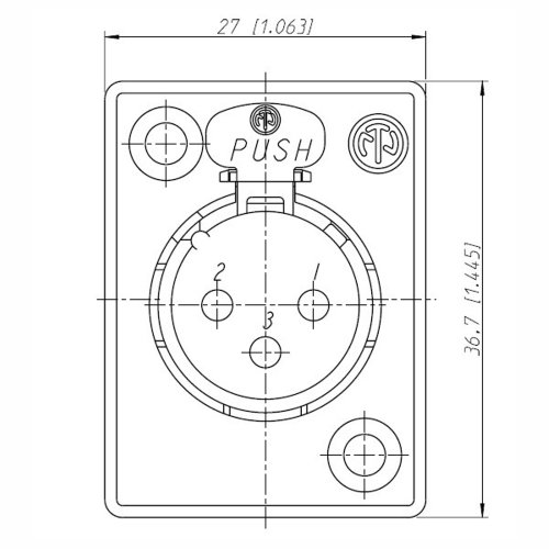 Панельний роз'єм NC3FP-B-1 Фото №3