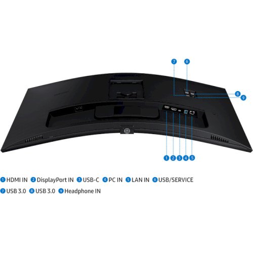 Монитор 34" S34C650 HDMI, DP, USB, VA, 3440x1440, 21:9, 100Hz, CURVED Фото №8