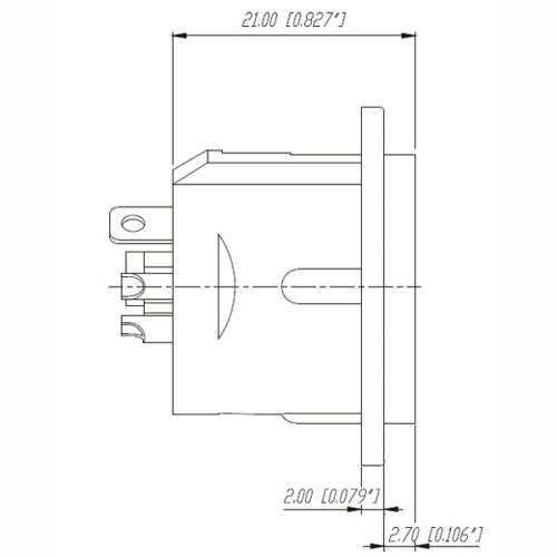 Панельный разъем XLR NC4MD-L-1 Фото №3