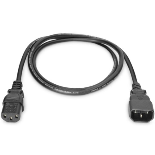 Кабель питания (C14/M - C13/F) 5.0m, black Фото №2 Кабель питания (C14/M - C13/F) 5.0m, black Фото №2