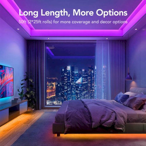 Светодиодная лента H6154 LED Strip Lights, 15м, RGB, WI-FI/Bluetooth Фото №3