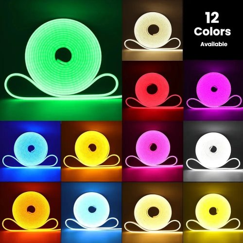 Светодиодный LED гибкий неон 12V; 6x12; 5M Тепло-белый, PRO Фото №3