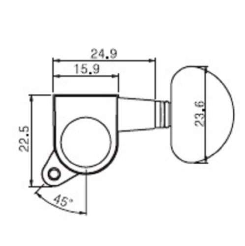 Колки для акустической гитары J-03 3+3 CR Фото №3