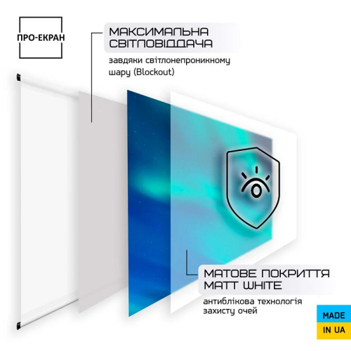 Экран для проектора 220 на 220 см (1:1), 123 дюймов Фото №4