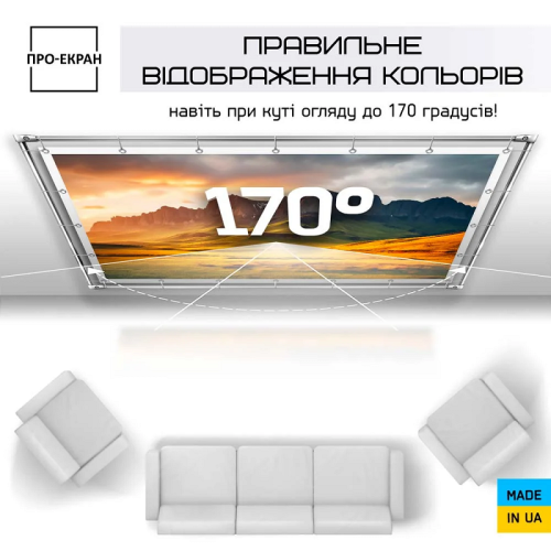 Экран прямой проекции на люверсах на раме Фото №3
