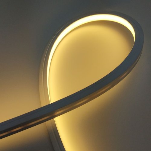 Светодиодный LED гибкий неон 10x10, IP68, 12V, Series "ST", Тепло-Белый, PRO Фото №4