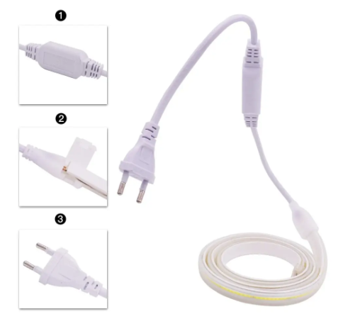 Кабель для підключення стрічки СОВ 220V - 12 ММ Фото №2