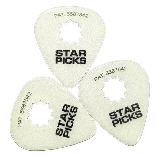 Медіатори EVERLY GLOW IN THE DARK STAR PICK HEAVY .96mm (12-PACK) Фото №4
