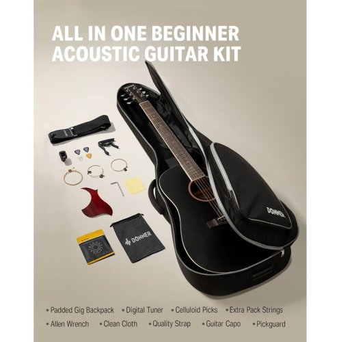 Гитарный набор Acoustic Guitar Cutaway Black EC1129 Фото №4