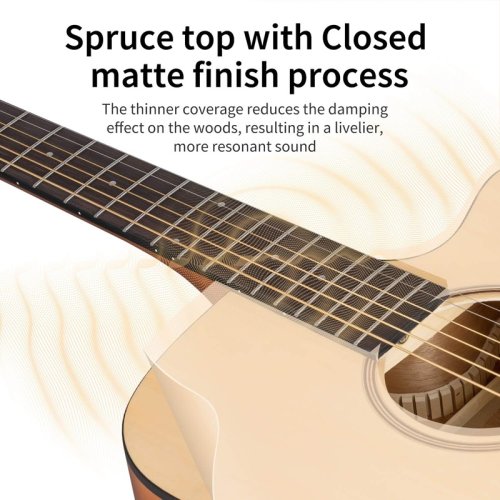 Гитарный набор EC1250 DAD-140C 41 Inch Acoustic Guitar Фото №4