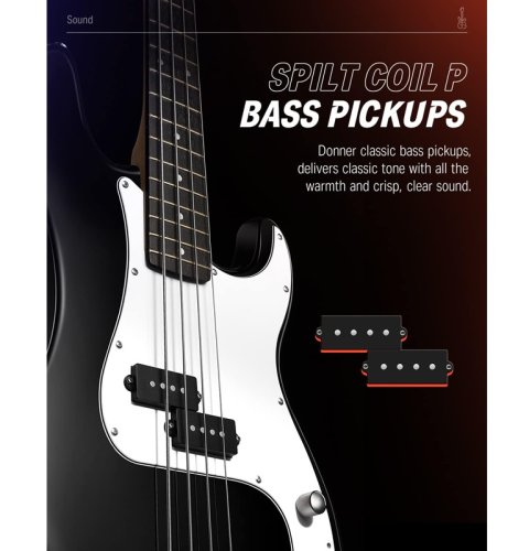 Гитарный набор EC1228 DPB-510 Electric Bass Guitar Black Фото №2