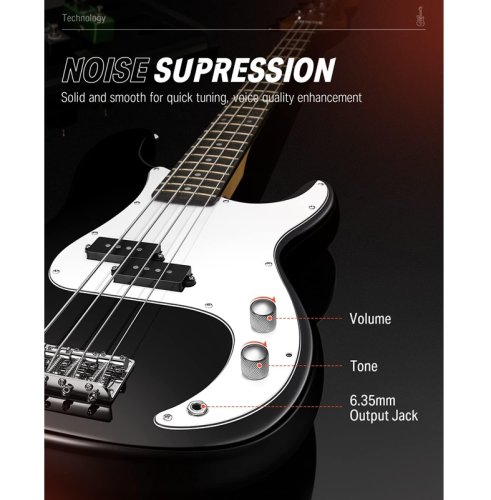 Гитарный набор EC1228 DPB-510 Electric Bass Guitar Black Фото №3