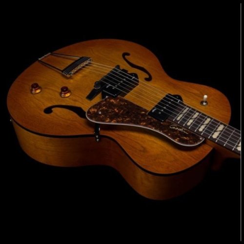 Напівакустична електрогітара 5th Avenue Jumbo P90 Harvest Gold Фото №7