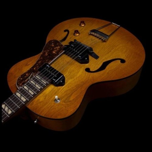 Напівакустична електрогітара 5th Avenue Jumbo P90 Harvest Gold Фото №6