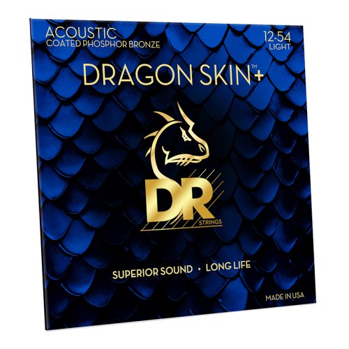 Струны для акустических гитар DRAGON SKIN+ Acoustic Phosphor Bronze - Light (12-54) Фото №3