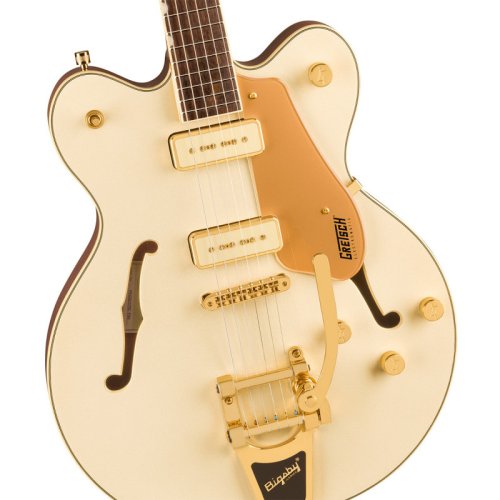 Полуакустическая электрогитара ELECTROMATIC PRISTINE LTD CENTER BLOCK DOUBLE-CUT WITH BIGSBY WHITE GOLD Фото №4