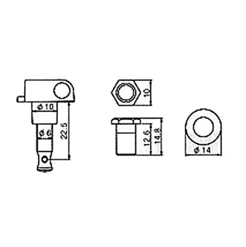 Кілки для акустичної гітари J-03 3+3 BK Фото №3