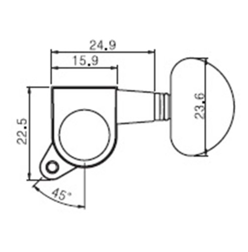 Кілки для акустичної гітари J-03 3+3 BK Фото №2