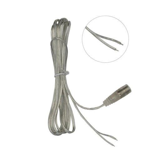 Провод прозрачный с разъемом мама (2х0.5mm; 5.5х2.1; 2М) Фото №3