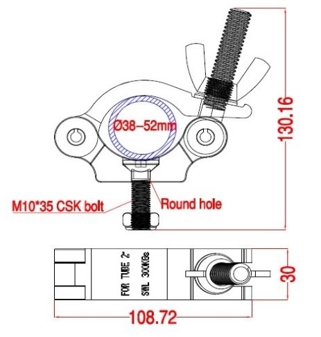 Струбцина 223P130-DM10FN Фото №2