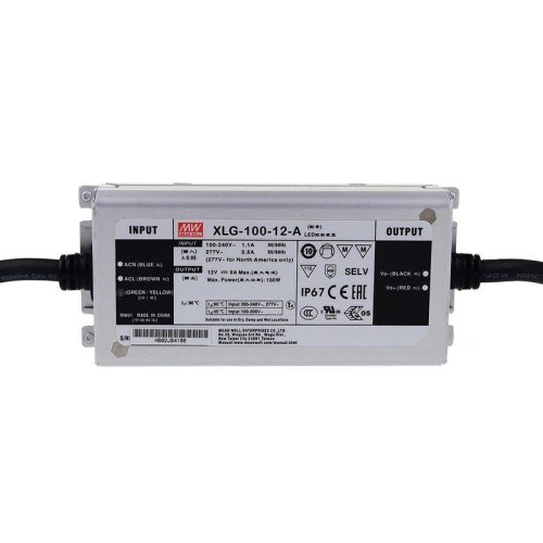 Блок питания Mean Well XLG-100-12-A (96W; 8A; 12V; IP67) Series "XLG" Фото №3
