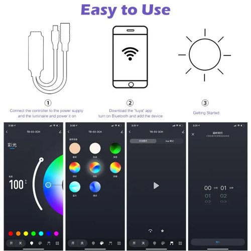 Контроллер PROLUM RGB; c пультом 24 кнопки IR; Mini; BLUETOOTH; TUYA; 6A; Series: HomeLink Фото №4