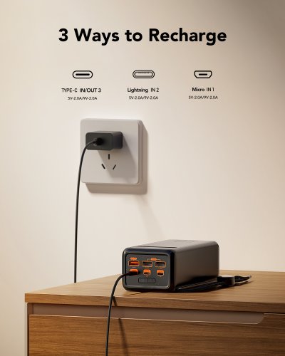 Внешний аккумулятор Power Bank VEGER TANK LITE 50000MAH (W5001) Фото №11