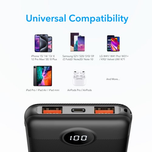 Внешний аккумулятор Power Bank VEGER 10000MAH (W1105PD) Фото №4