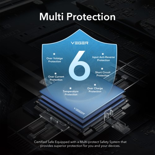 Внешний аккумулятор Power Bank VEGER 10000MAH (W1105PD) Фото №10