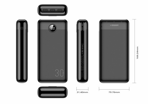 Внешний аккумулятор Power Bank VEGER 30000MAH (W3008PD) Фото №2
