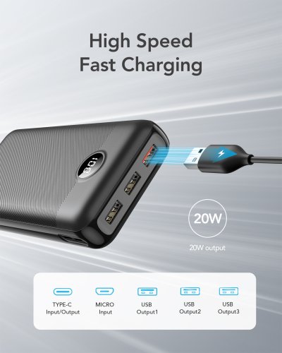 Внешний аккумулятор Power Bank VEGER 30000MAH (W3008PD) Фото №9
