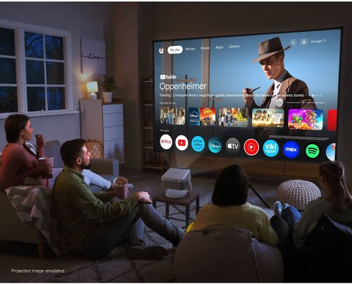 Проектор  EF-22B FHD, 1000 lm, LASER, 1, Google TV, black Фото №3